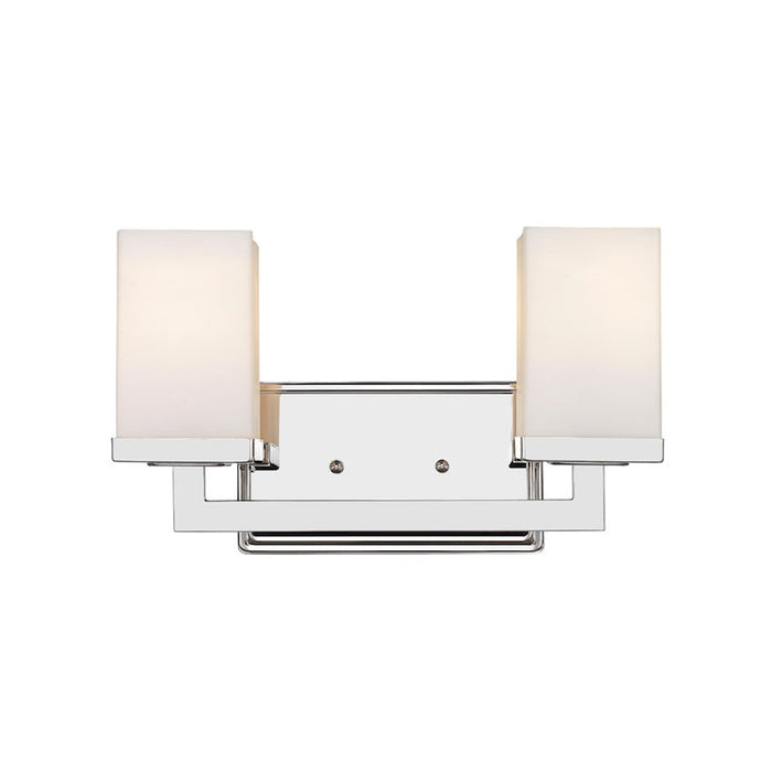 Z-Lite Tidal 2 Light Vanity Light, Chrome/Matte Opal