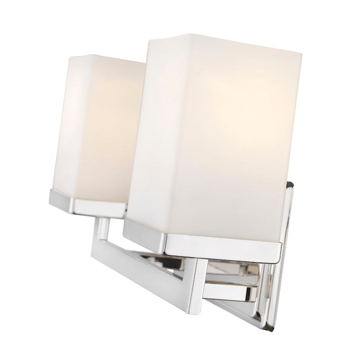 Z-Lite Tidal 2 Light Vanity Light, Chrome/Matte Opal