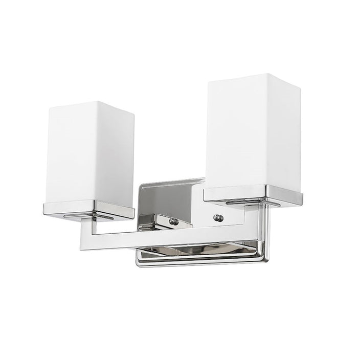 Z-Lite Tidal 2 Light Vanity Light, Chrome/Matte Opal