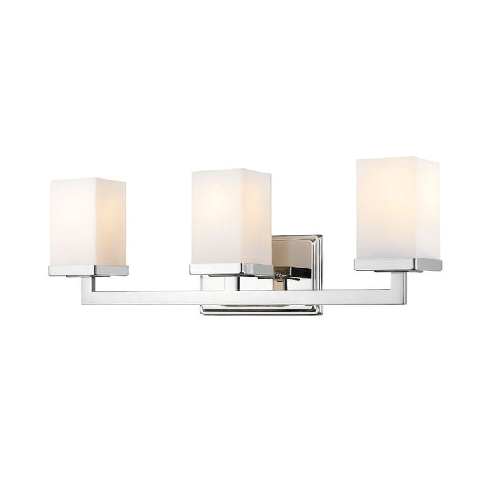 Z-Lite Tidal 3 Light Vanity Light, Chrome, Matte Opal - 1901-3V