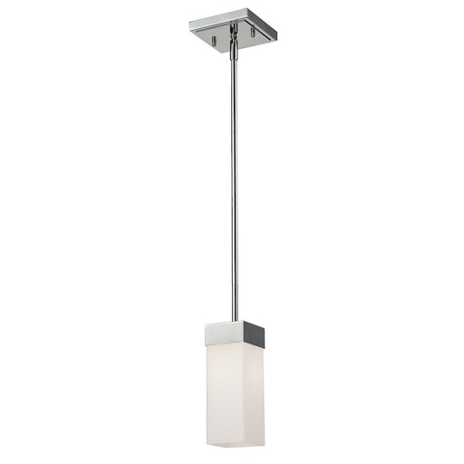 Z-Lite Sapphire 1 Light Mini Pendant, Chrome, Matte Opal - 190MP