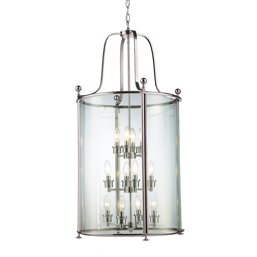Z-Lite Wyndham 12 Light Pendant, Brushed Nickel - 191-12