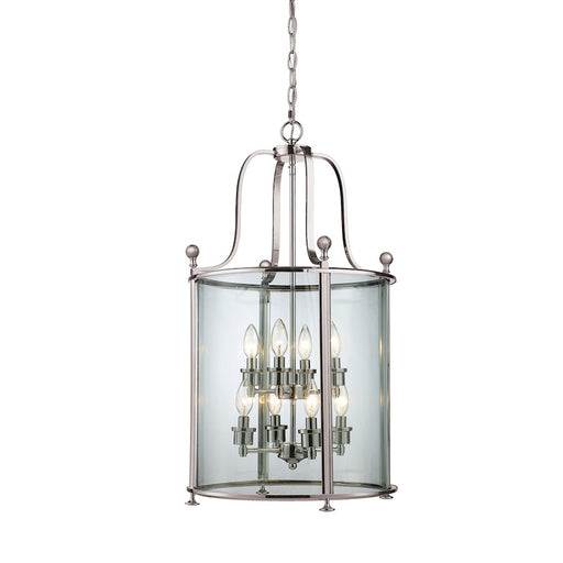 Z-Lite Wyndham 8 Light Pendant, Brushed Nickel, Clear - 191-8