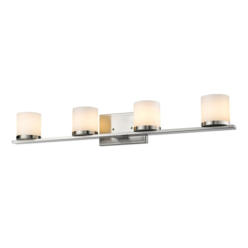 Z-Lite Nori 4 Light LED Vanity Light, 5x32x4.9", Nickel, Opal - 1912-4V-BN-LED
