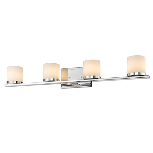 Z-Lite Nori 4 Light Vanity Light, 5x32x4.9", Chrome, Matte Opal - 1912-4V-CH