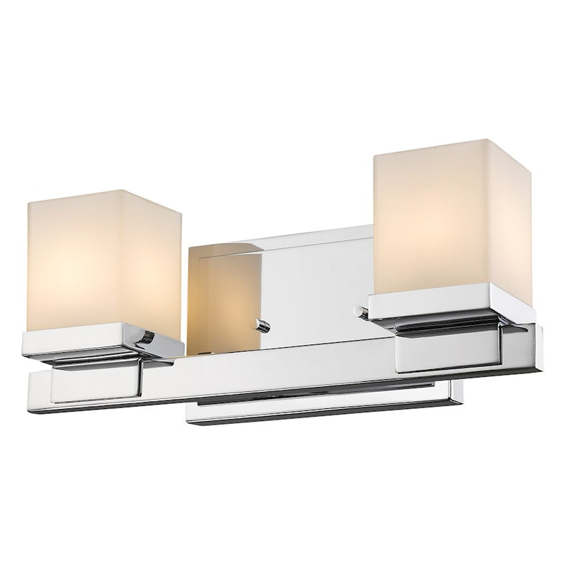 Z-Lite Cadiz 2 Light LED Vanity Light, 4.4x13x5", Chrome, Opal - 1913-2V-CH-LED