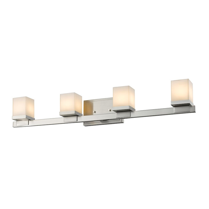 Z-Lite Cadiz 4 Light LED Vanity Light, 4.4x32x5", Nickel, Opal - 1913-4V-BN-LED