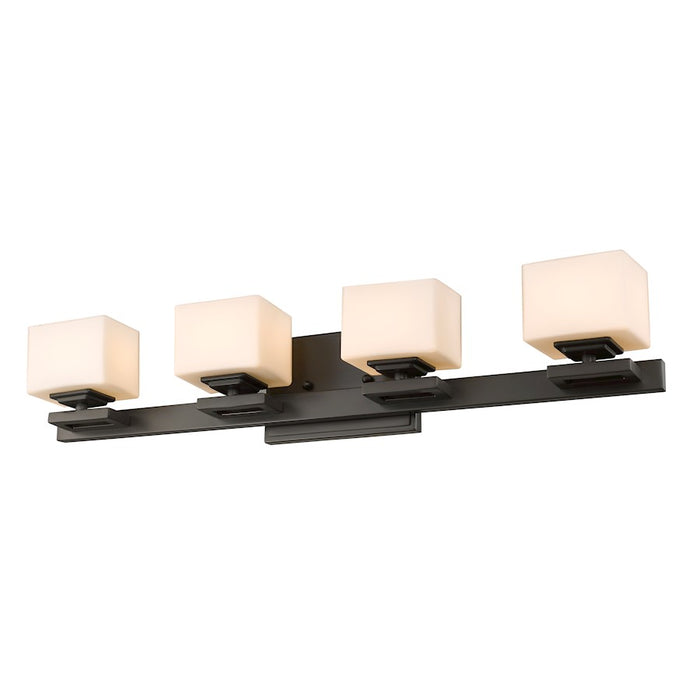 Z-Lite Cuvier 4 Light LED Vanity Light 4.3x27.1x5.1", Bronze, Opal - 1914-4V-BRZ-LED