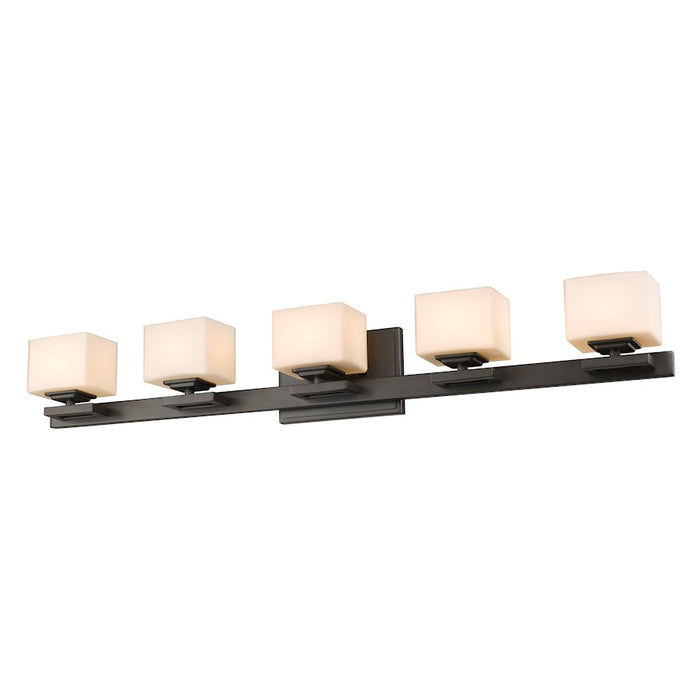 Z-Lite Cuvier 5 Light LED Vanity Light 4.3x34.6x5.1", Bronze, Opal - 1914-5V-BRZ-LED