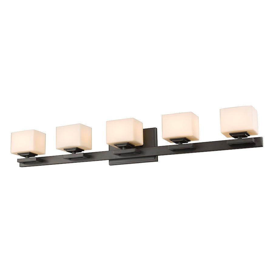 Z-Lite Cuvier 5 Light LED Vanity Light 4.3x34.6x5.1", Bronze, Opal - 1914-5V-BRZ-LED