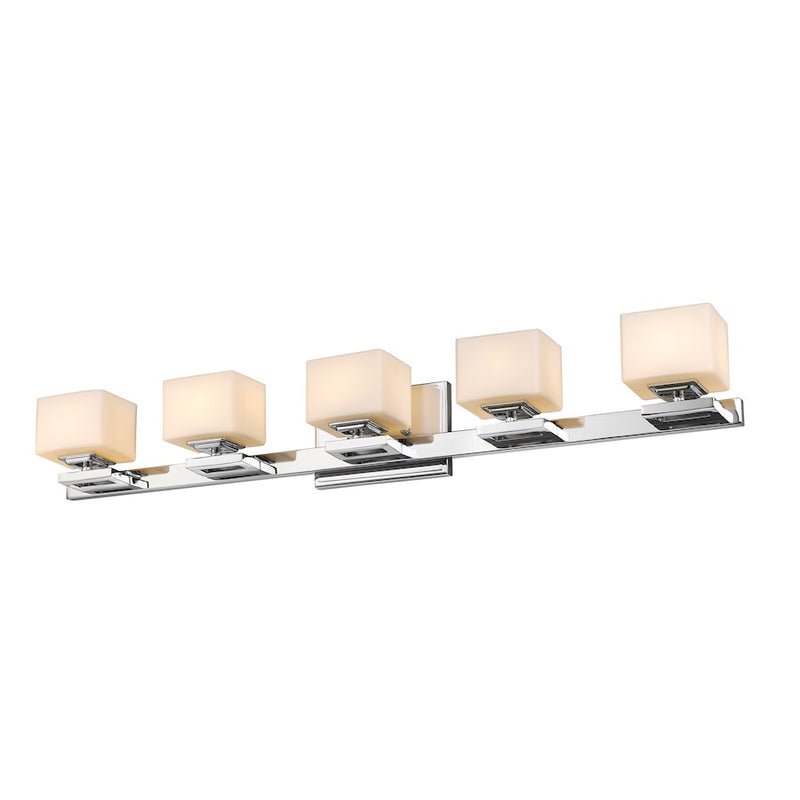 Z-Lite Cuvier 5 Light LED Vanity Light 4.3x34.6x5.1", Chrome, Opal - 1914-5V-CH-LED