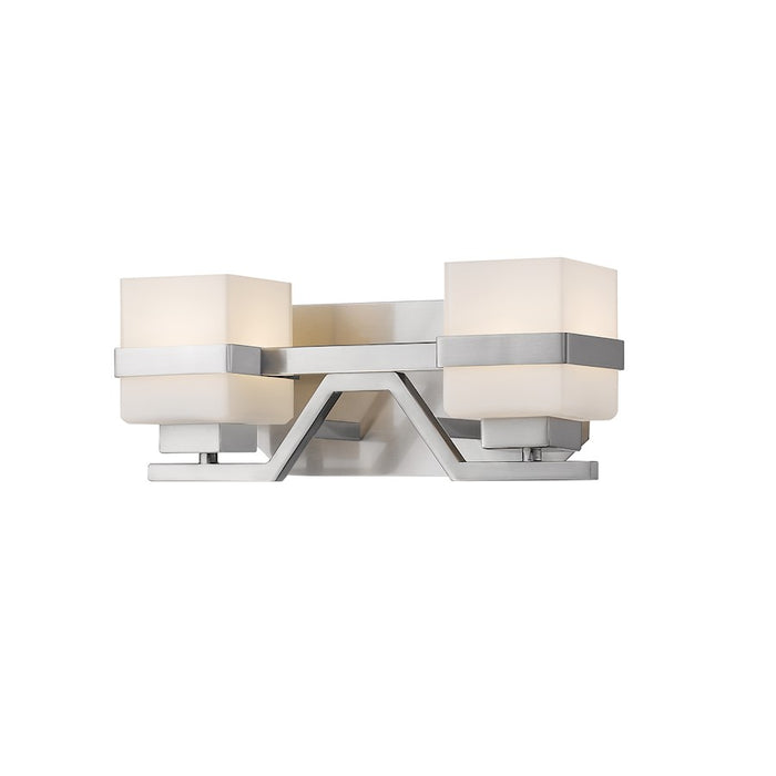 Z-Lite Ascend 2 Light Vanity Light, Brushed Nickel, Matte Opal - 1915-2V-BN-LED