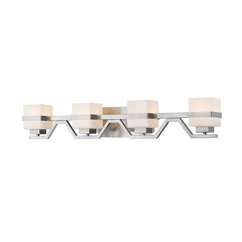 Z-Lite Ascend 4 Light Vanity Light, Brushed Nickel, Matte Opal - 1915-4V-BN-LED
