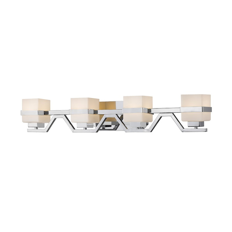 Z-Lite Ascend 4 Light Vanity Light, Chrome, Matte Opal - 1915-4V-CH-LED