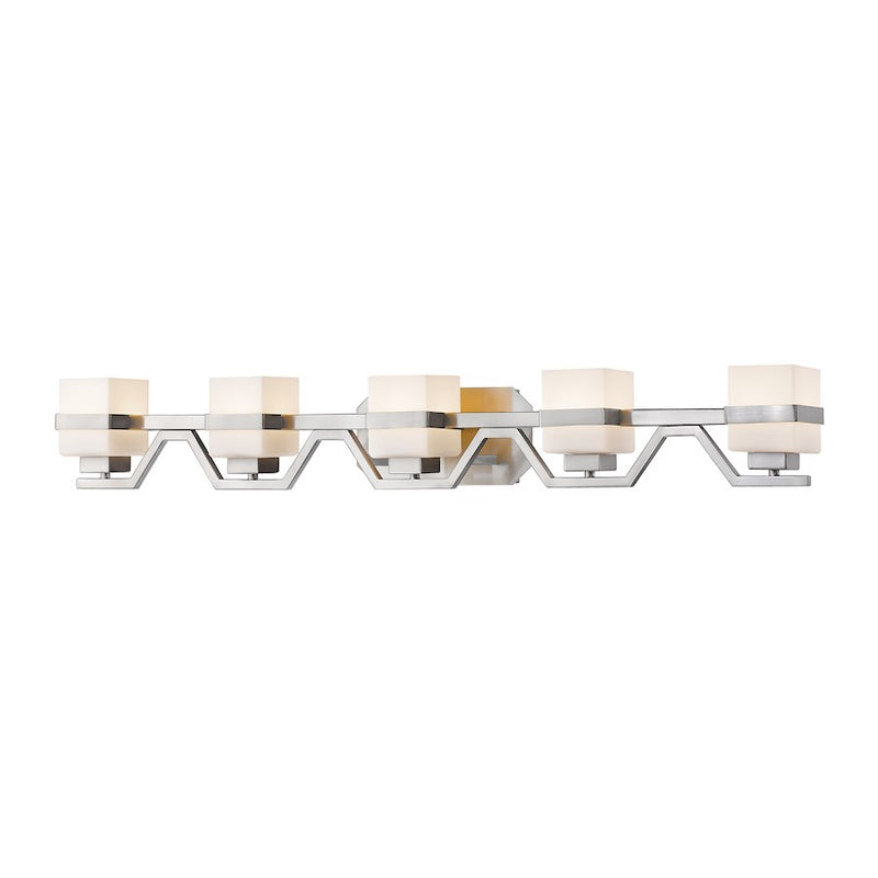 Z-Lite Ascend 5 Light Vanity Light, Brushed Nickel, Matte Opal - 1915-5V-BN-LED