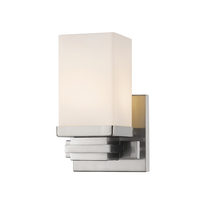 Z-Lite Avige 1 Light Wall Sconce, Brushed Nickel, Matte Opal - 1916-1S-BN-LED