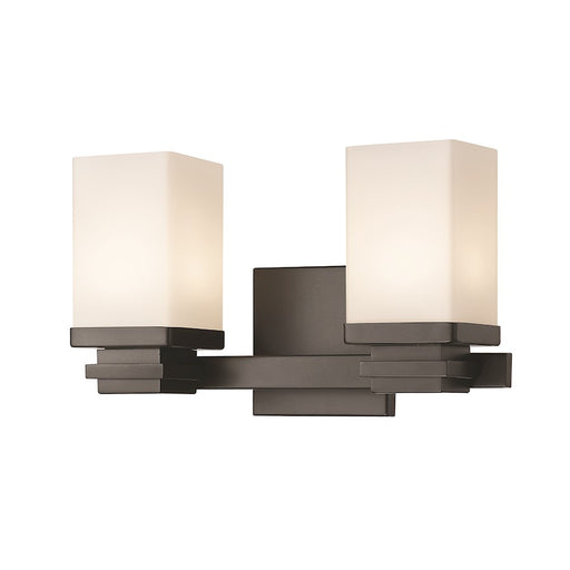 Z-Lite Avige 2 Light Vanity Light, Bronze, Matte Opal - 1916-2V-BRZ-LED