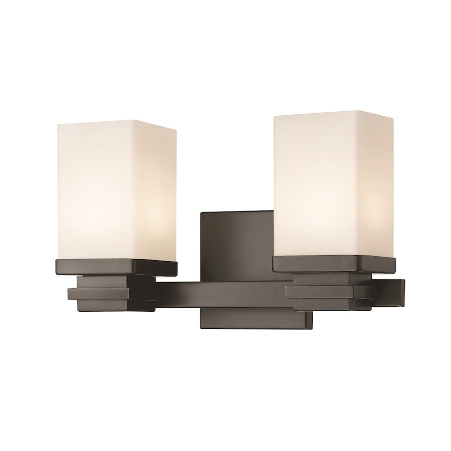 Z-Lite Avige 2 Light Vanity Light, Bronze, Matte Opal - 1916-2V-BRZ-LED