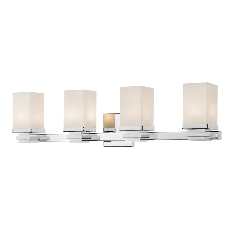 Z-Lite Avige 4 Light Vanity Light, Chrome, Matte Opal - 1916-4V-CH-LED