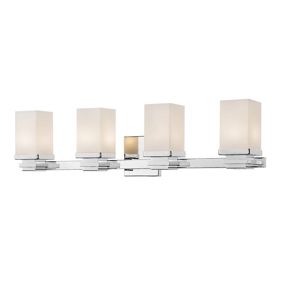 Z-Lite Avige 4 Light Vanity Light, Chrome, Matte Opal - 1916-4V-CH-LED