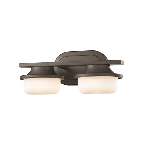 Z-Lite Optum 2 Light Vanity Light, Bronze, Matte Opal - 1917-2V-BRZ-LED