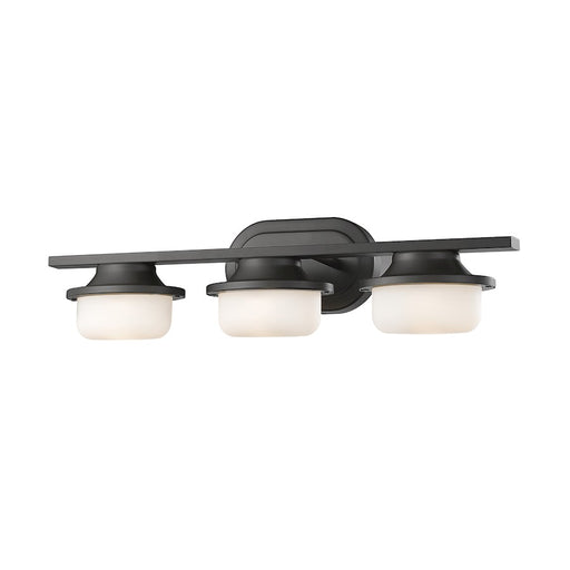 Z-Lite Optum 3 Light Vanity Light, Bronze, Matte Opal - 1917-3V-BRZ-LED