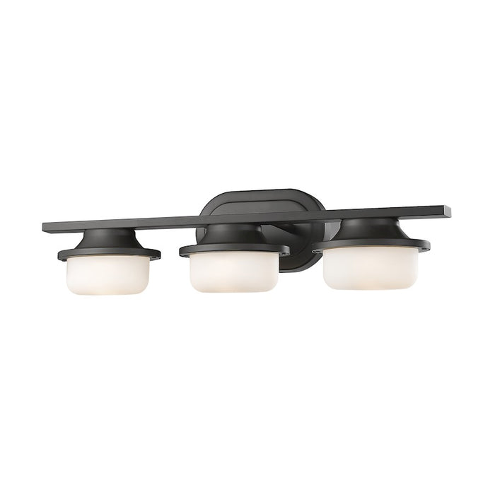 Z-Lite Optum 3 Light Vanity Light, Bronze, Matte Opal - 1917-3V-BRZ-LED