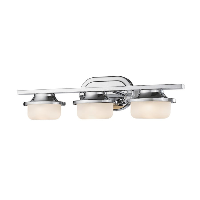 Z-Lite Optum 3 Light Vanity Light, Chrome, Matte Opal - 1917-3V-CH-LED