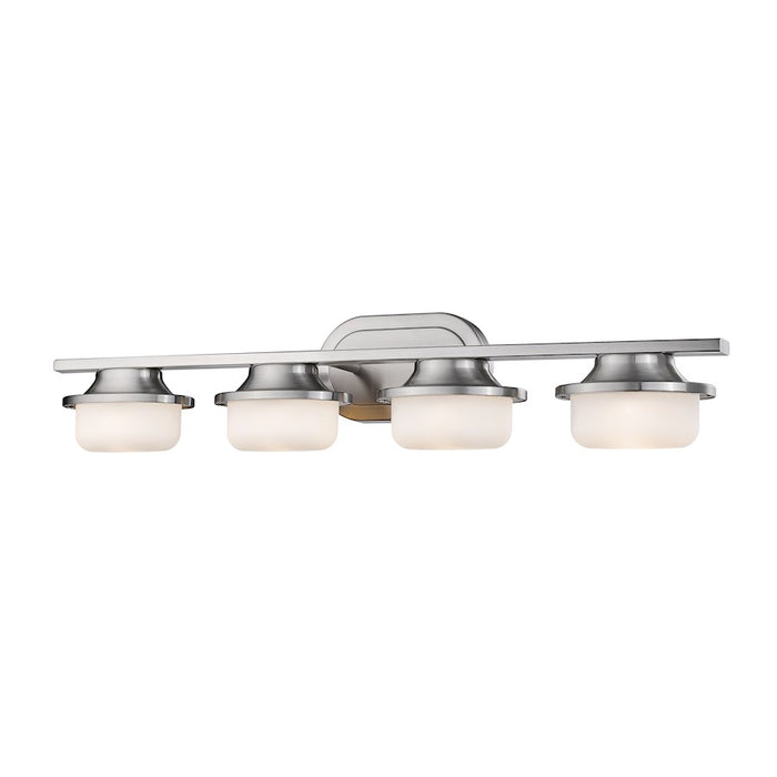 Z-Lite Optum 4 Light Vanity Light, Brushed Nickel, Matte Opal - 1917-4V-BN-LED
