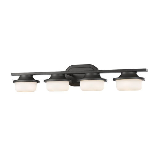 Z-Lite Optum 4 Light Vanity Light, Bronze, Matte Opal - 1917-4V-BRZ-LED