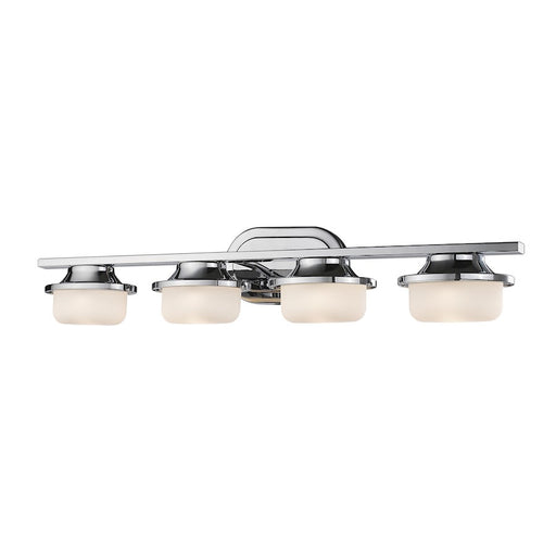 Z-Lite Optum 4 Light Vanity Light, Chrome, Matte Opal - 1917-4V-CH-LED