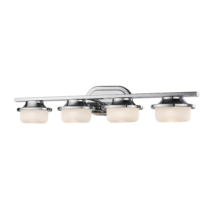Z-Lite Optum 4 Light Vanity Light, Chrome, Matte Opal - 1917-4V-CH-LED