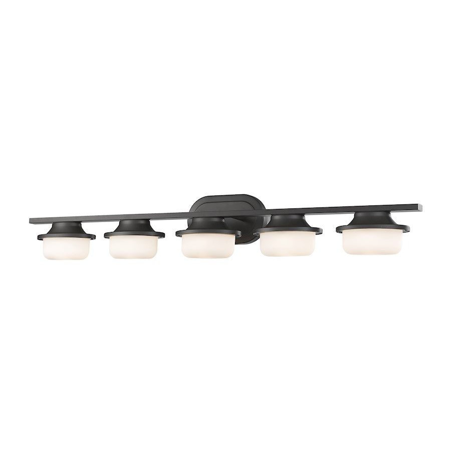 Z-Lite Optum 5 Light Vanity Light, Bronze, Matte Opal - 1917-5V-BRZ-LED