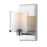 Z-Lite Schema 1 Light Vanity, Brushed nickel, Clear Out/Opal In - 1918-1S-BN-LED