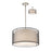 Z-Lite Sedona 3 Light Conv Pendant, 18x57.48", Nickel, Blk Out/Wht In - 192-18BK-C