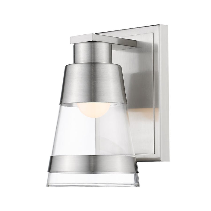 Z-Lite Ethos 1 Light Wall Sconce, Brushed Nickel/Clear - 1921-1S-BN-LED