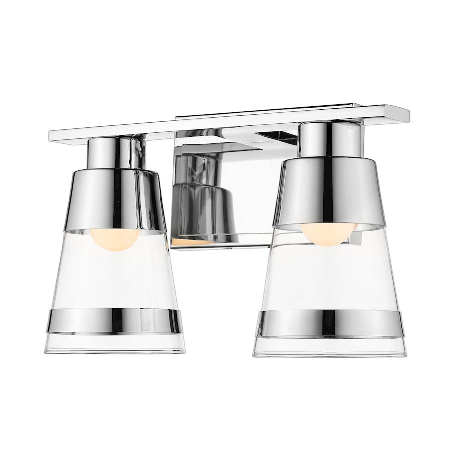 Z-Lite Ethos 2 Light Vanity, Chrome/Clear - 1921-2V-CH-LED