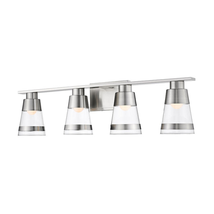 Z-Lite Ethos 4 Light Vanity, Brushed Nickel/Clear - 1921-4V-BN-LED