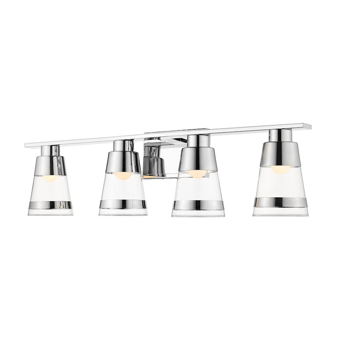 Z-Lite Ethos 4 Light Vanity, Chrome/Clear - 1921-4V-CH-LED