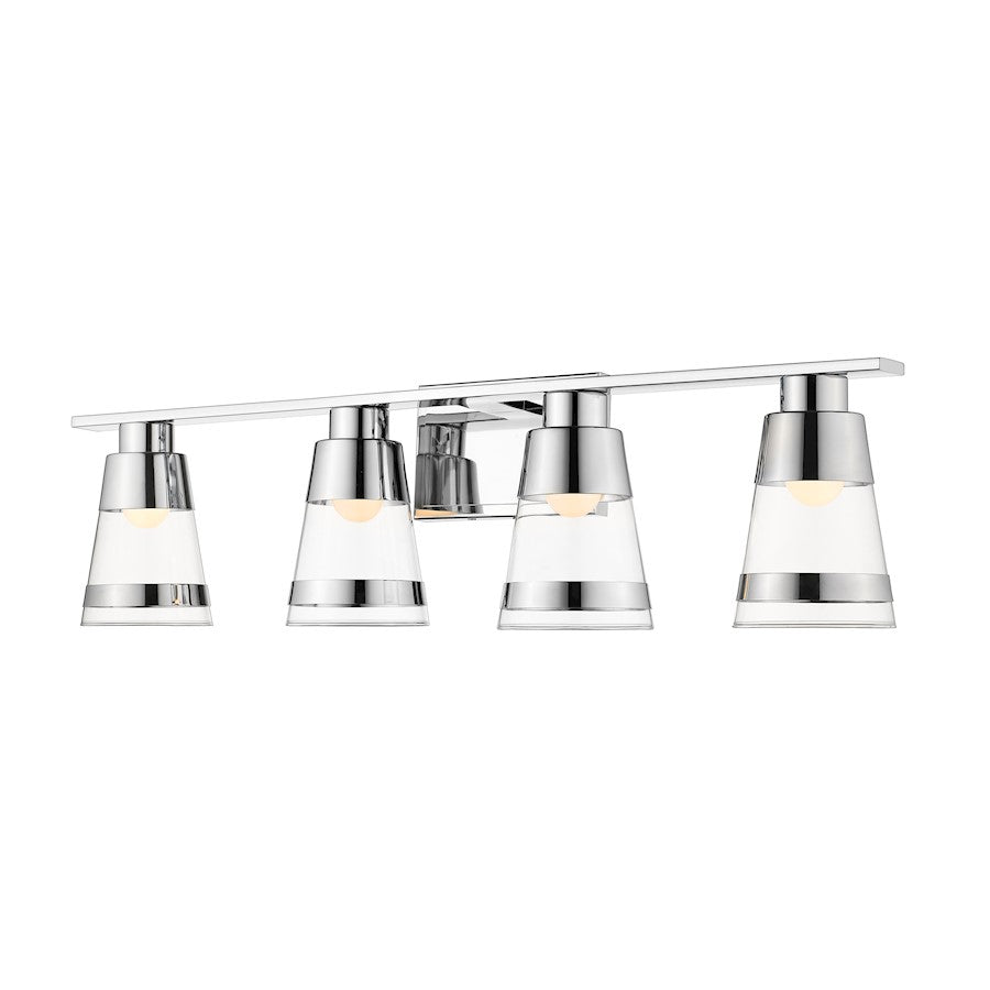 Z-Lite Ethos 4 Light Vanity, Chrome/Clear - 1921-4V-CH-LED