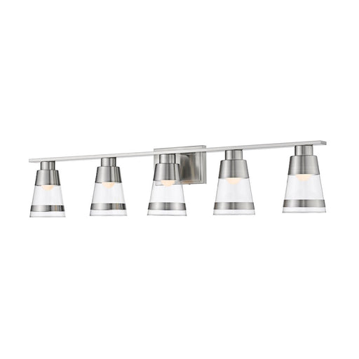 Z-Lite Ethos 5 Light Vanity, Brushed Nickel/Clear - 1921-5V-BN-LED