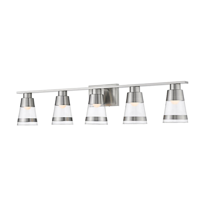 Z-Lite Ethos 5 Light Vanity, Brushed Nickel/Clear - 1921-5V-BN-LED