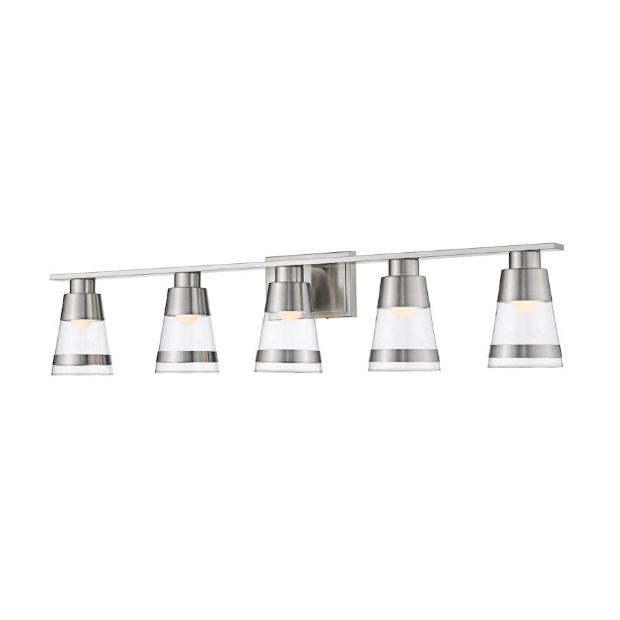 Z-Lite Ethos 5 Light Vanity, Brushed Nickel/Clear - 1921-5V-BN-LED
