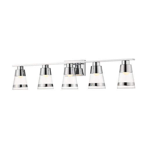 Z-Lite Ethos 5 Light Vanity, Chrome/Clear - 1921-5V-CH-LED