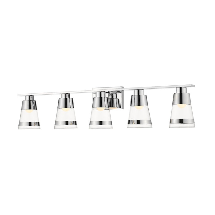 Z-Lite Ethos 5 Light Vanity, Chrome/Clear - 1921-5V-CH-LED
