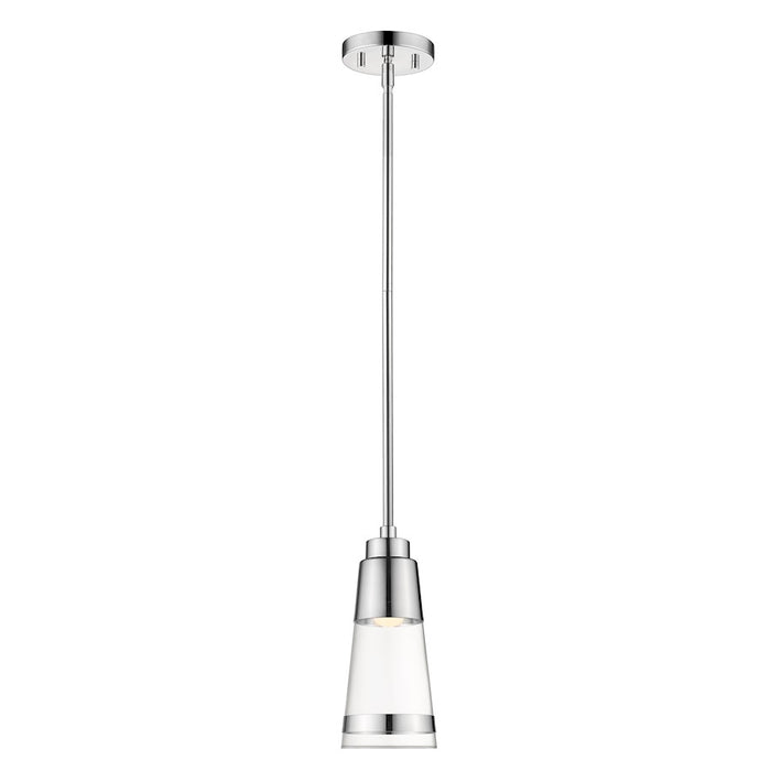 Z-Lite Ethos 1 Light Mini Pendant, Chrome/Clear - 1921MP-CH-LED