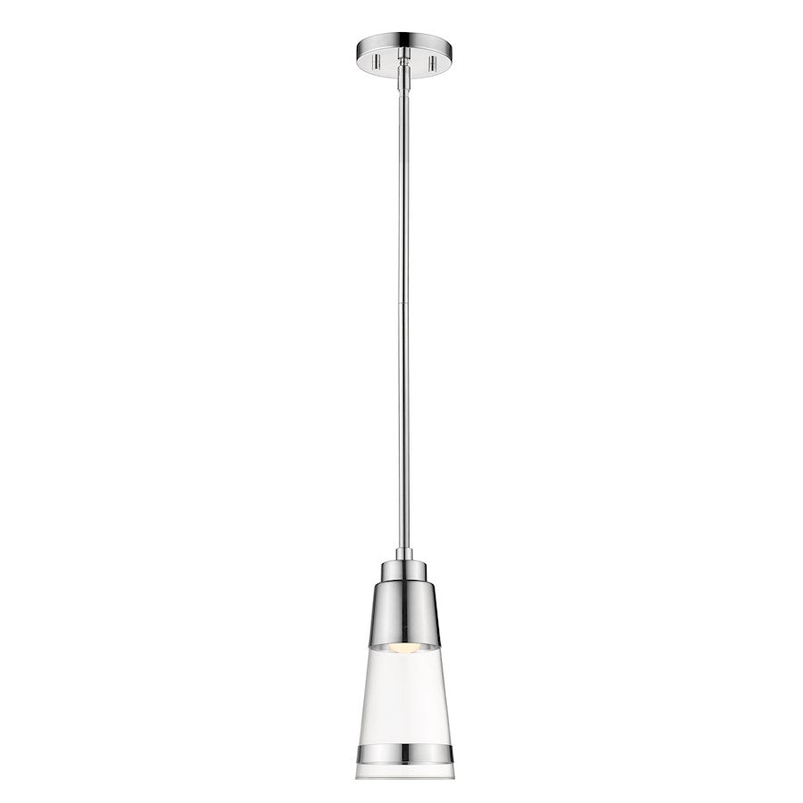 Z-Lite Ethos 1 Light Mini Pendant, Chrome/Clear - 1921MP-CH-LED