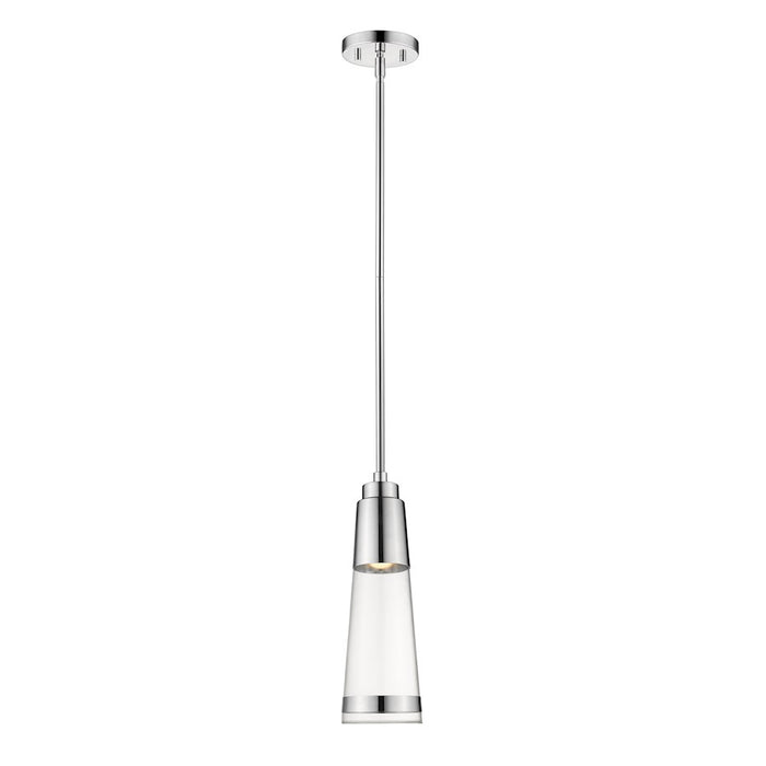 Z-Lite Ethos 1 Light Pendant, Chrome/Clear - 1921P-CH-LED