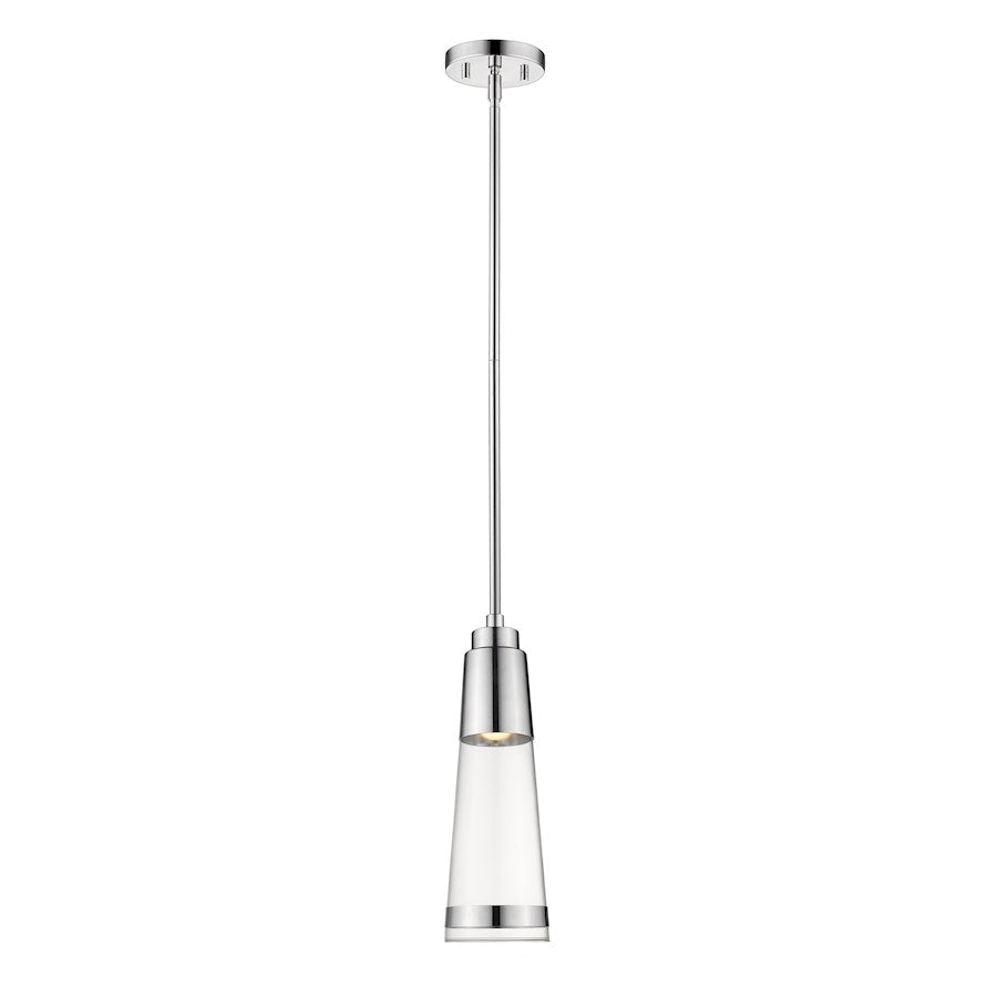 Z-Lite Ethos 1 Light Pendant, Chrome/Clear - 1921P-CH-LED