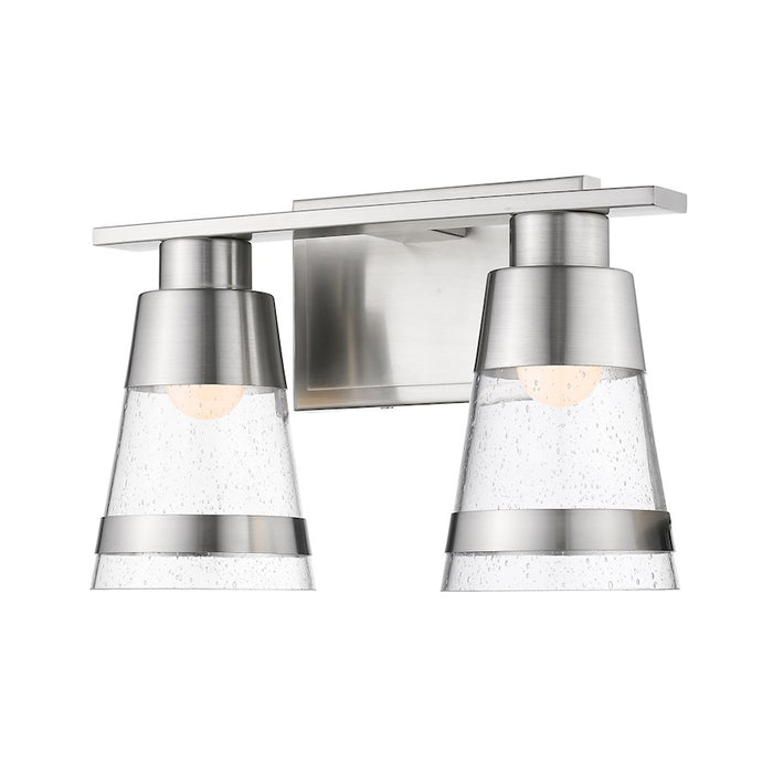 Z-Lite Ethos 2 Light Vanity, Brushed Nickel/Seedy - 1922-2V-BN-LED